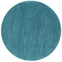 HOCHFLOR VELOURS TEPPICH MONA RUND - Petrol, Textil (200/200cm) - Snapstyle