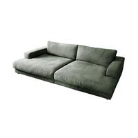 BIG SOFA MADELINE Grün Webstoff - Schwarz/Olivgrün, Kunststoff/Textil (290/85/170cm) - KAWOLA