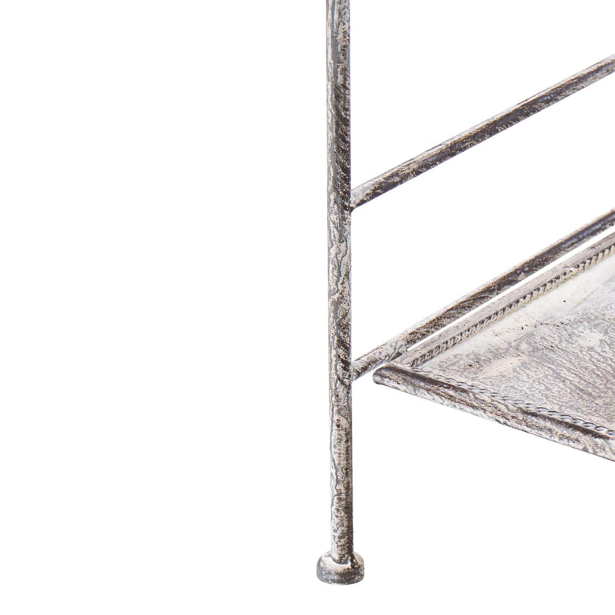 REGAL 60 /30 cm Grau Villadose - Grau, Metall (60/117/30cm) - Beliani