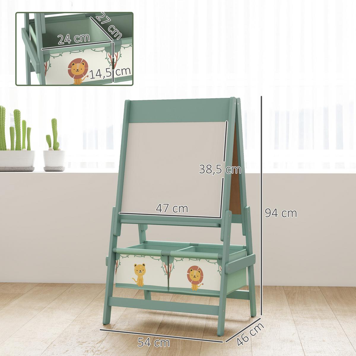 KINDERTAFEL MDF Kiefernholz Grün - Grün, Holzwerkstoff (46/94/54cm) - AIYAPLAY