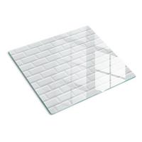 GLASPLATTE 60x52 cm Keramikwand - Weiß, Glas (60/0.4/52cm) - TULUP