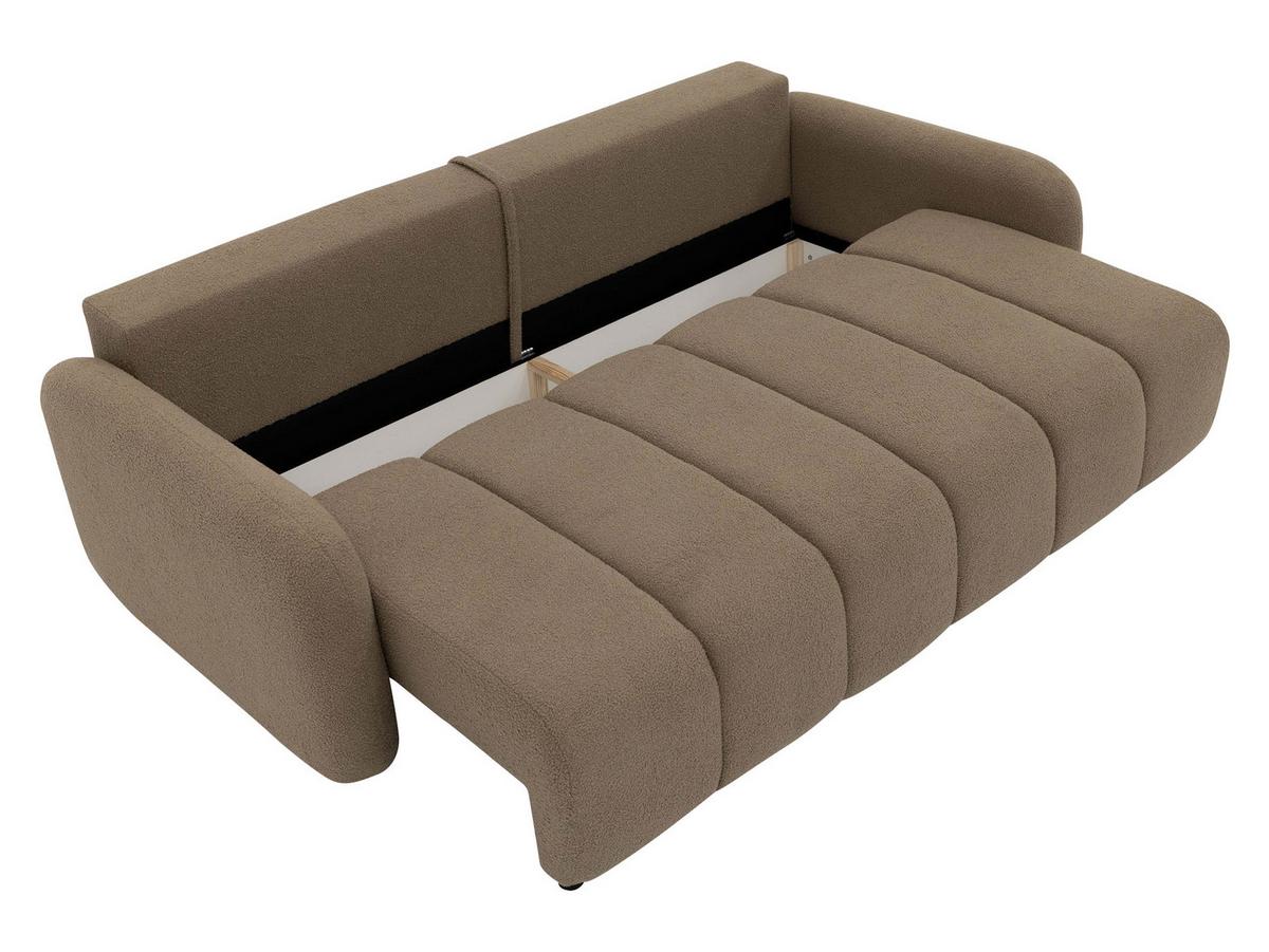 SCHLAFSOFA Carlos Boucle - Schwarz/Grau, Holz/Kunststoff (236/90/114cm) - MIRJAN24