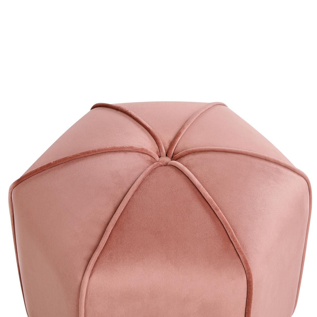 POUF Samtstoff Rosa Wishek - Pink, Holz (45/40/45cm) - Beliani