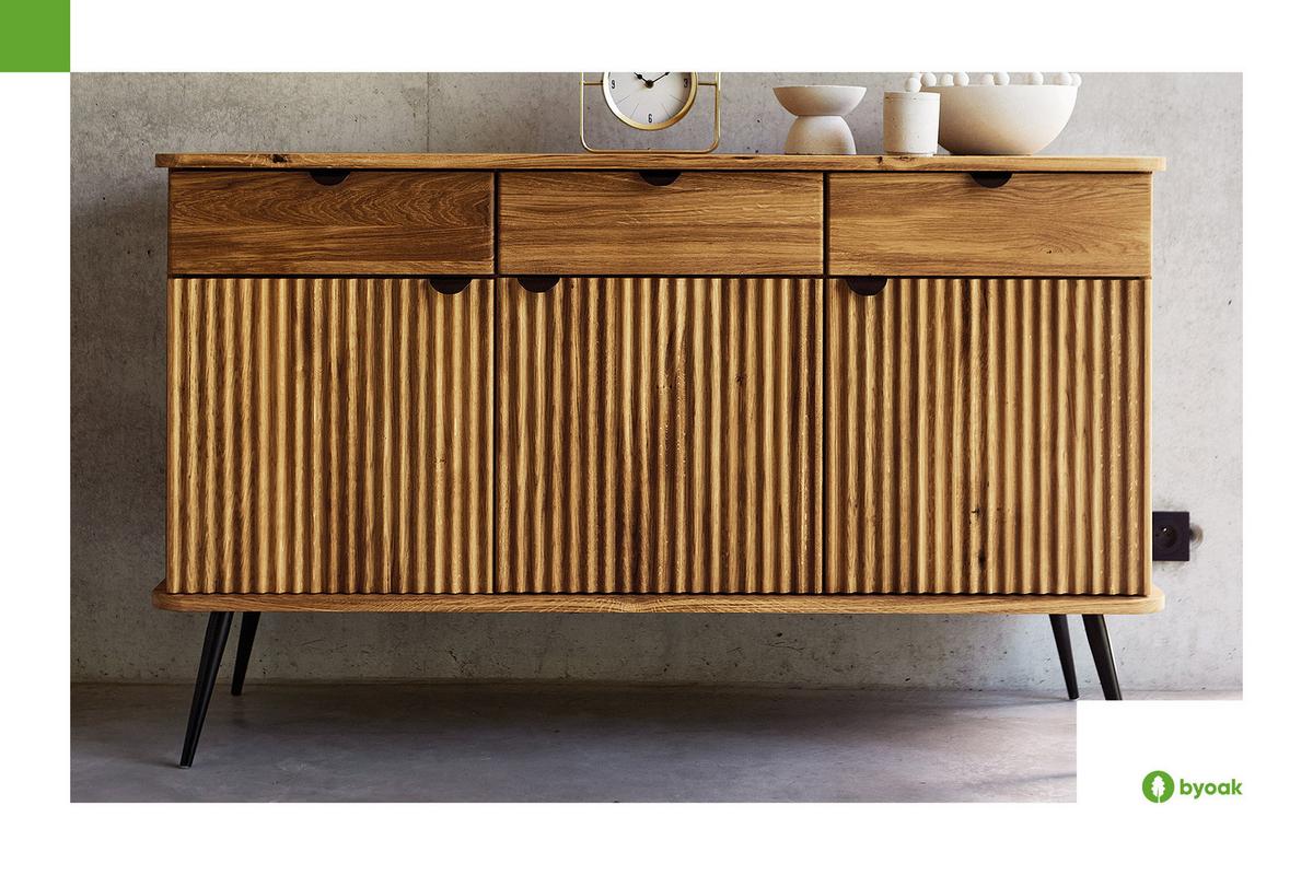KOMMODE LINA - Kernbuche, Holz (144/87/46cm) - byoak