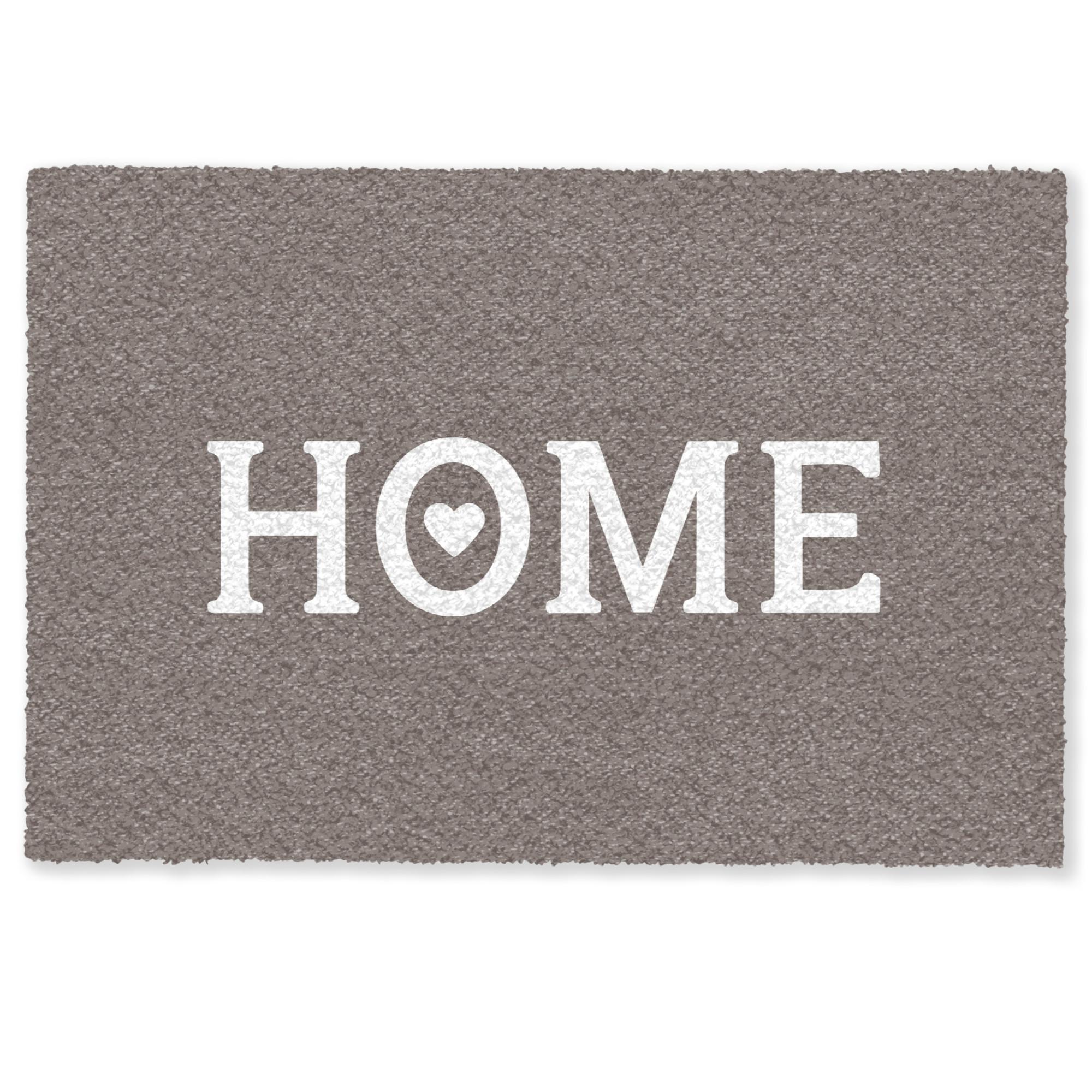 FUSSMATTE Startseite - Text - Taupe Fußabtreter 90x60 cm - Taupe, Kunststoff (90/0.4cm) - MuchoWow