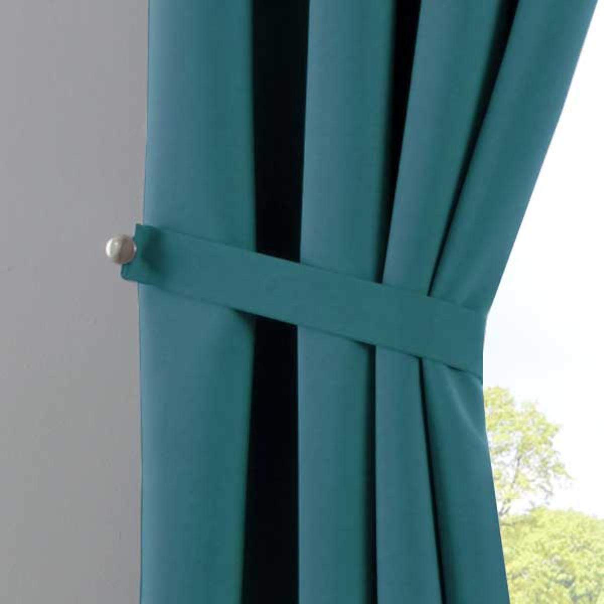VORHANG »NEW YORK« HxB 225x295 cm Petrol - Petrol, Textil (295/225cm) - Gardinenbox