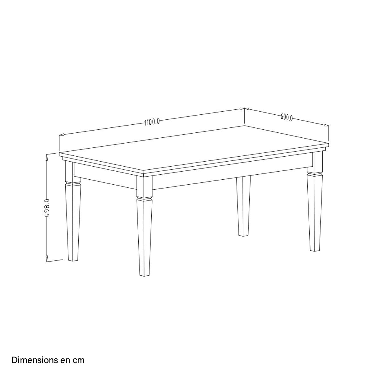COUCHTISCH Martin Grün und Holz - Grün, Holzwerkstoff (60/110/49.8cm) - Petits-meubles