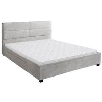 POLSTERBETT Aurea Doppelbett 160x200 cm mit Schublade und Schaumstoffmatratze 10 cm, Chenille-Stoff, Beige - Beige/Schwarz, Textil (160/200cm) - Beautysofa
