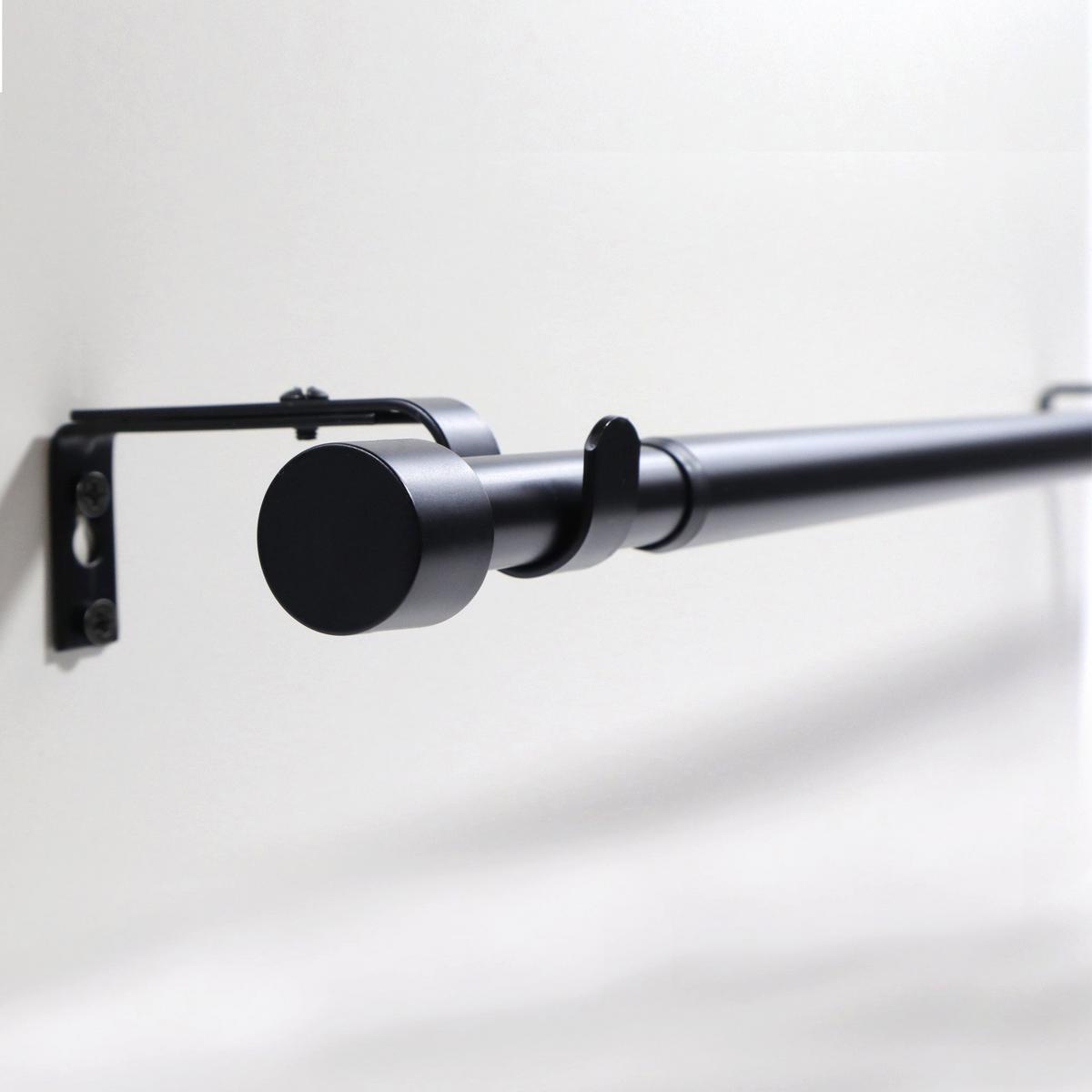 GARDINENSTANGE ausziehbar 70-120cm 1-Lauf Flexa - Schwarz, Metall (70cm) - Deco-Raum