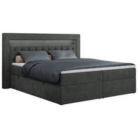 BOXBETT GOLD-6 LED 180/200 Dunkelgrau Struktur - H4 - Dunkelgrau, Holz/Textil (180/200cm) - MKS