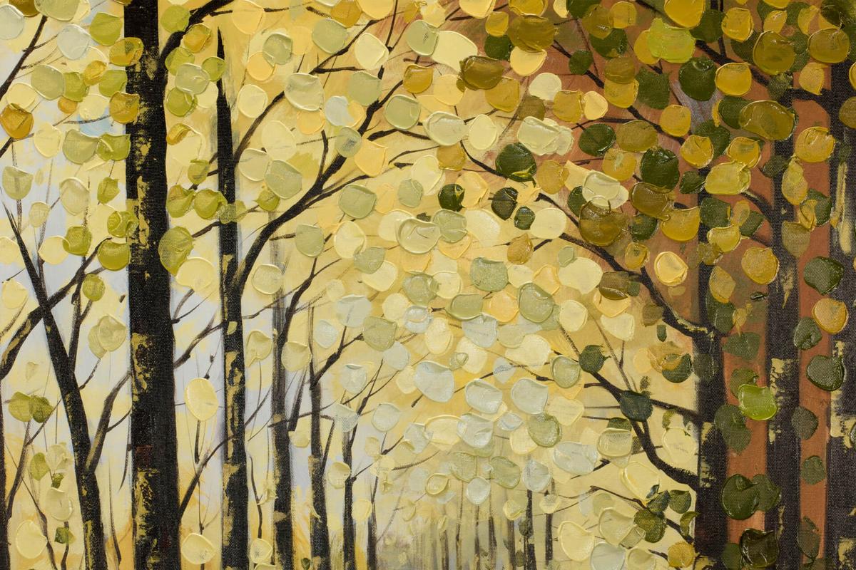 ACRYLBILD HANDGEMALT 80/80 cm - Braun/Grün, Holz/Textil (80/80cm) - KUNSTLOFT