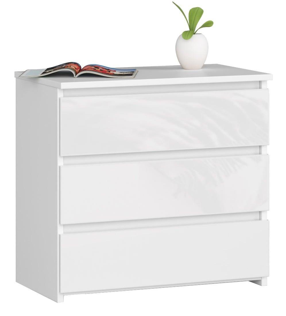 KOMMODE Weiß, Weiß Glanz 57/60/35 - Weiß, Holzwerkstoff (60/57/35cm) - RAUMHIRSCH FURNITURE