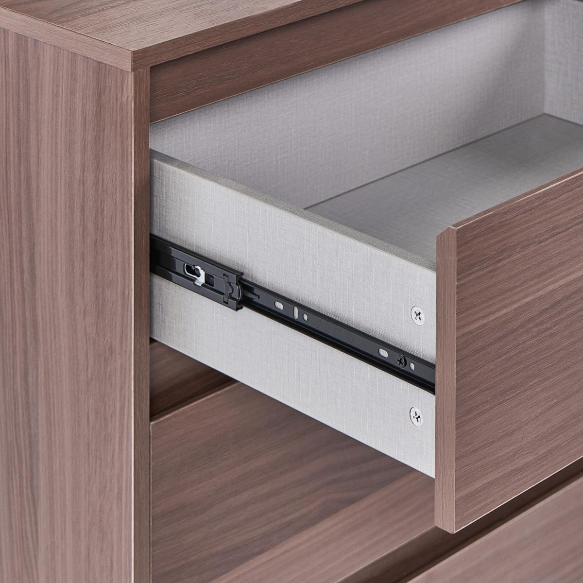 KOMMODE mit 4 Schubladen Dunkelbraun Nikea - Dunkelbraun, Holzwerkstoff (60/104/40cm) - Beliani