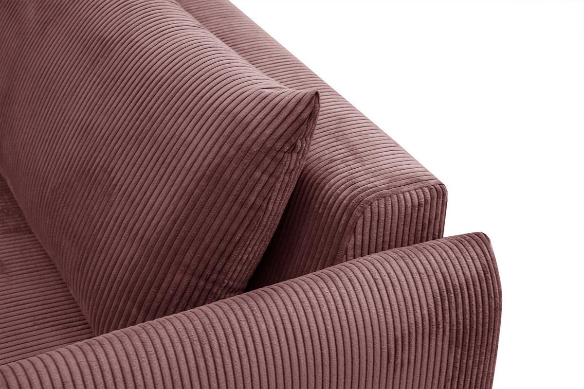 ECKSOFA TAUER 5-Sitzer, altrosa - Altrosa/Schwarz, Holzwerkstoff/Kunststoff (292/174cm) - Wozimo