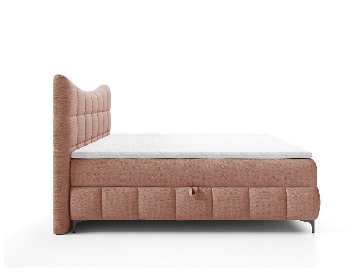 BOXBETT Charles Premi.. In Aragon - Rotbraun, Holzwerkstoff/Textil (140/200cm) - Fun Möbel