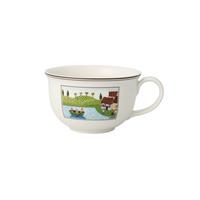 CAFÉ AU LAIT OBERTASSE Charm & Breakfast Design Naif weiß-bunt 500 ml - Multicolor/Weiß, Keramik (0.5L) - Villeroy & Boch