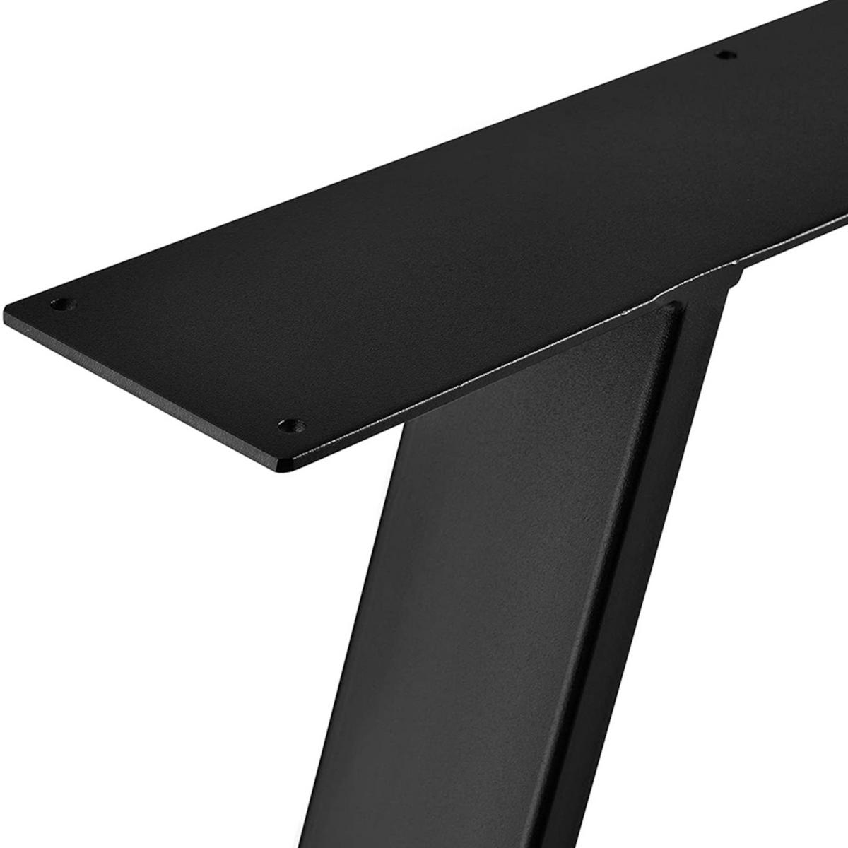 TISCHGESTELL-SET 2 TLG. Lyngby - Schwarz, Metall (55/72/6cm) - [en.casa]