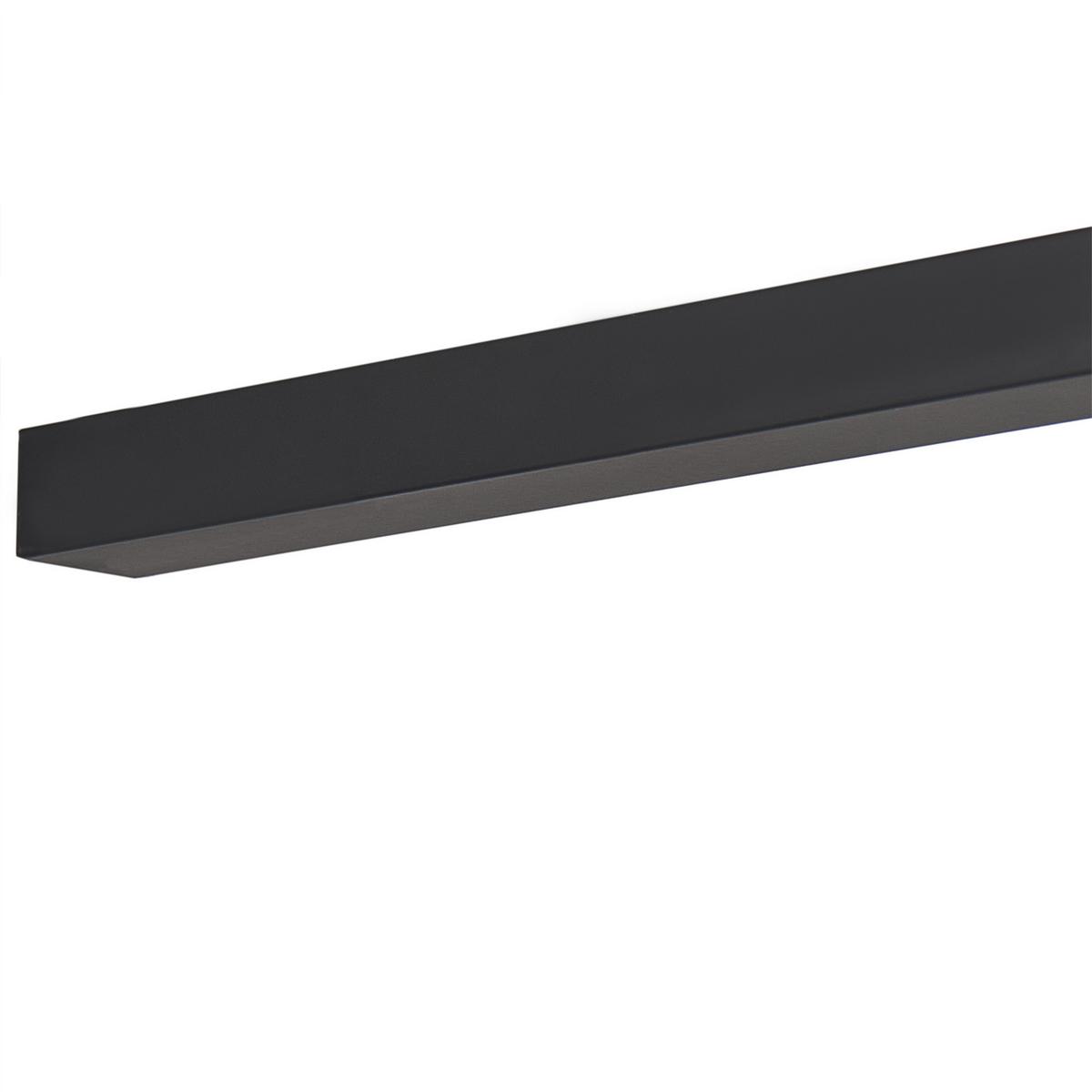 DUSCHWAND 90/195 cm Schwarz Tapajos - Schwarz, Glas (90/195cm) - Beliani