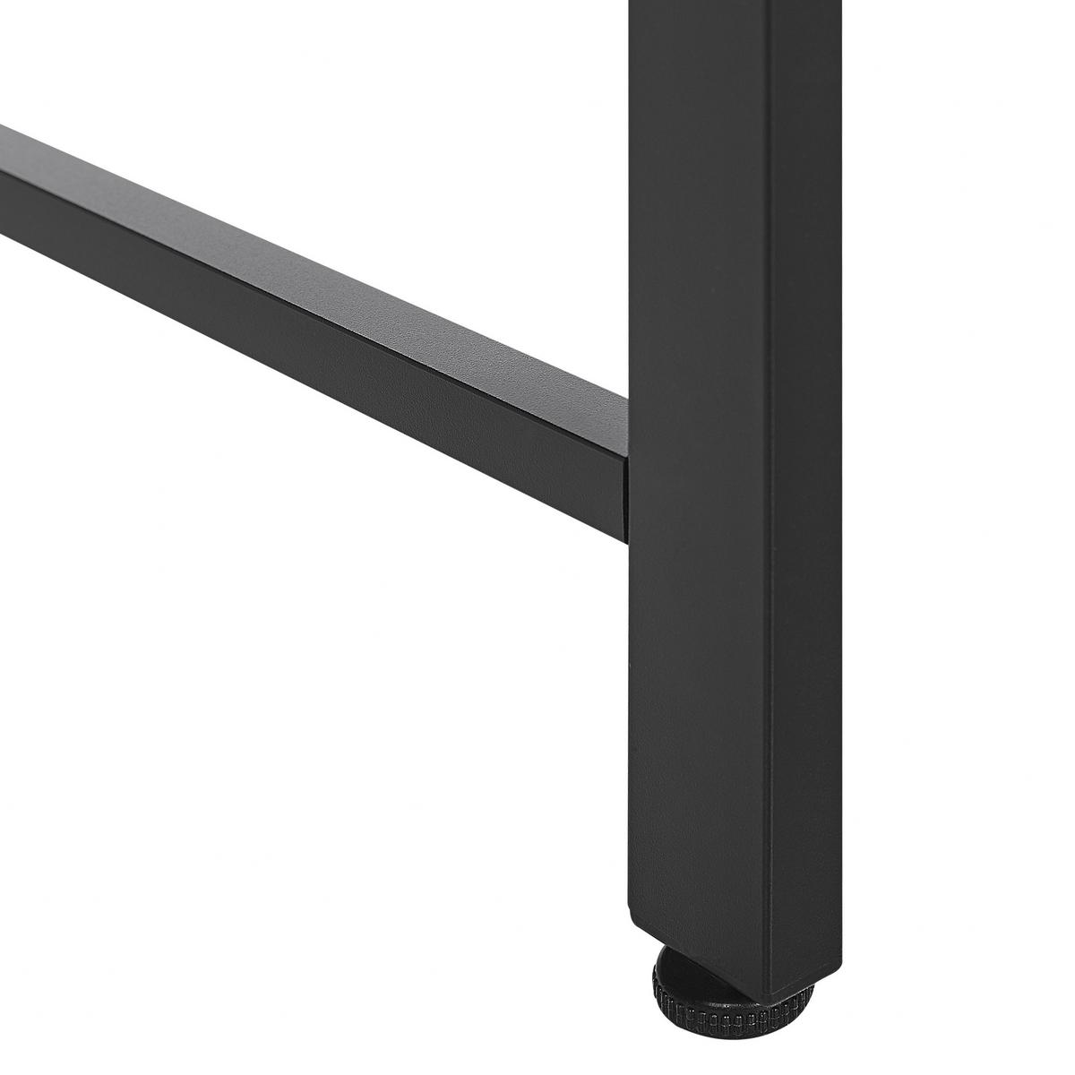 SCHREIBTISCH dunkler Holzfarbton/schwarz 118/60/121 cm Vince - Schwarz, Holzwerkstoff (60/118/121cm) - Beliani