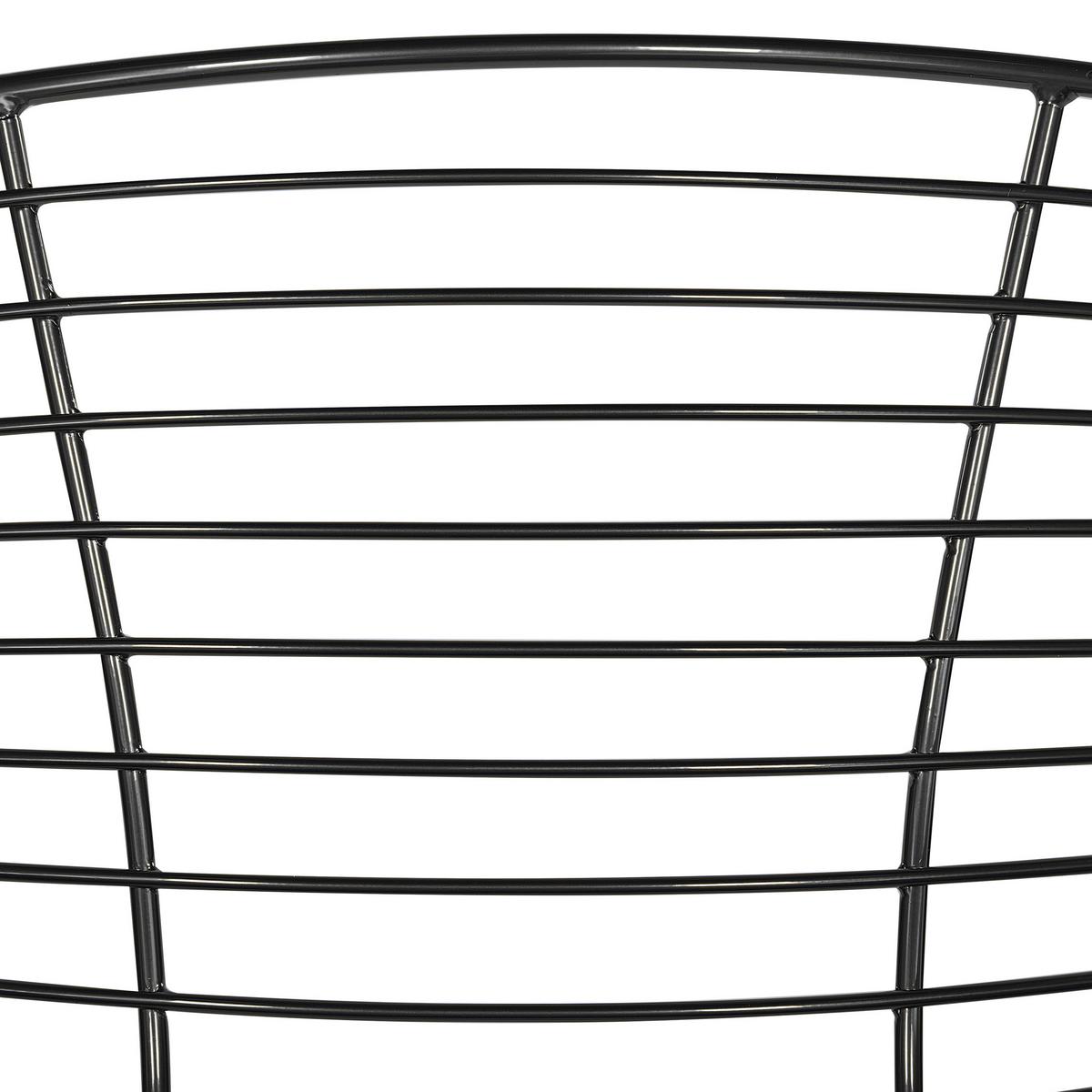 METALLSTUHL 2er-Set Schwarz Hoback - Schwarz, Textil/Metall (60/79/56cm) - Beliani