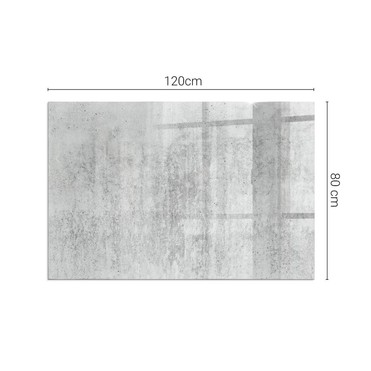 GLASPLATTE für Kamin 120x80 cm - Grau, Glas (120/80/0.4cm) - TULUP