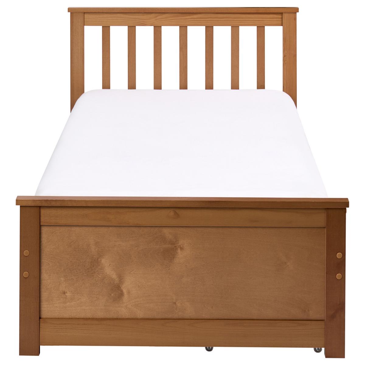 BETT mit 2 Schubladen 90/200 cm Kiefernholz Braun Olendon - Braun, Holz (90/200cm) - Beliani