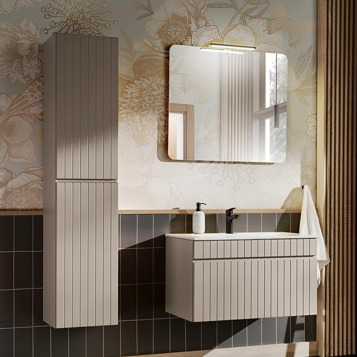 WASCHTISCHUNTERSCHRANK 80cm Zelie Kaschmir - Beige, Holzwerkstoff (80/46/46cm) - Petits-meubles