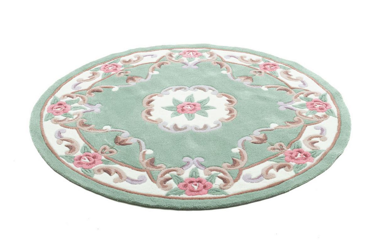 HANDTUFTTEPPICH Ming 150x150 cm - Grün, Textil (150/150cm) - THEKO
