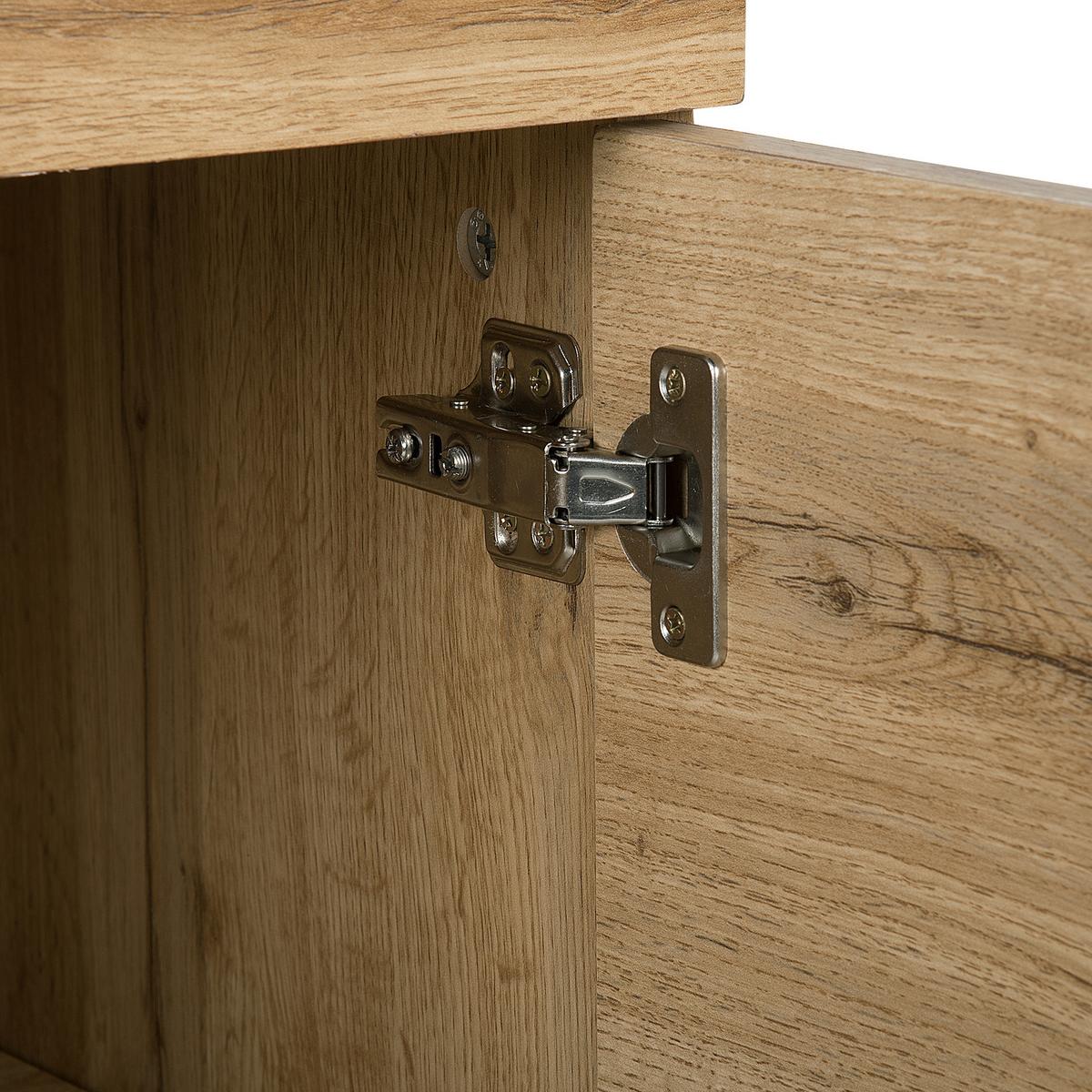 SCHRANK Hellbraun Timber - Braun, Holzwerkstoff (94/79/42cm) - Beliani