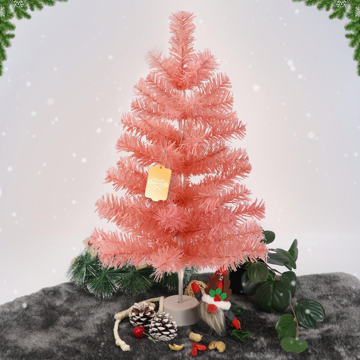 WEIHNACHTSBAUM Elowynth 30/30/60 cm - Pink, Kunststoff (60cm) - ZMH