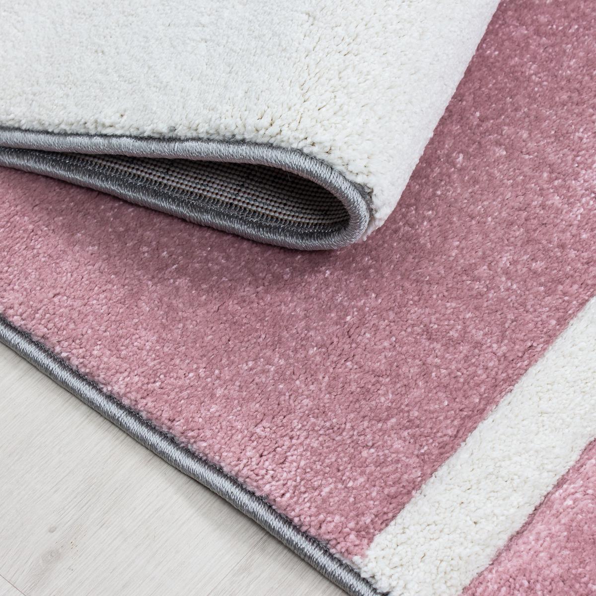 KURZFLORTEPPICH LATEMAR, kariert, Rosa, 120 x 170 cm - Rosa, Textil (170/120cm) - KADIMA DESIGN