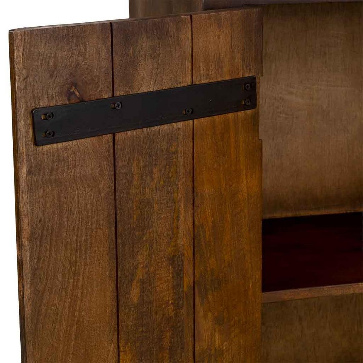 VITRINE aus holz 80x40x180cm - Braun, Holz (80/180/40cm) - Wanderlust