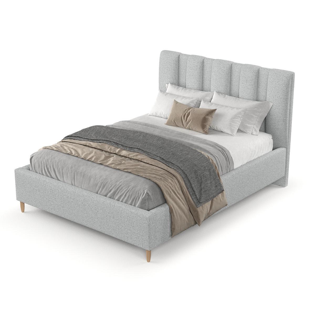 POLSTERBETT Loom 160/200 cm Hellgrau im Riva Stoff - Hellgrau/Naturfarben, Holz/Holzwerkstoff (160/200cm) - AltaBeds