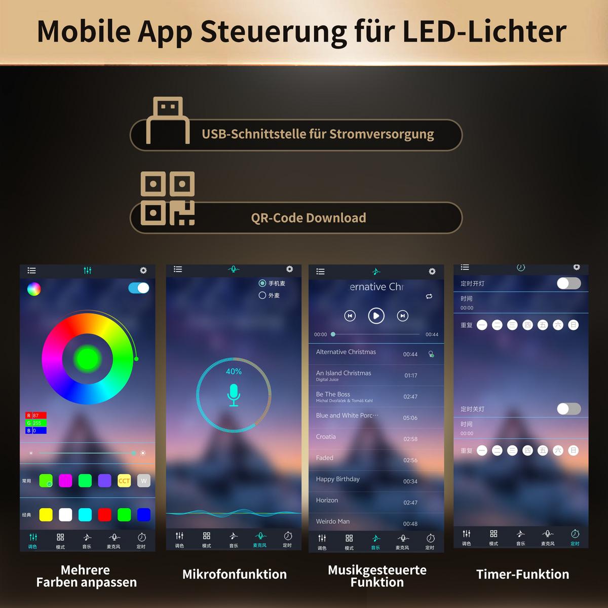KÜCHENSCHRANK Schwarz 130x180 cm mit App-LED & Saugroboter-Garage - Schwarz, Holzwerkstoff (130/180/45cm) - Urban Meuble