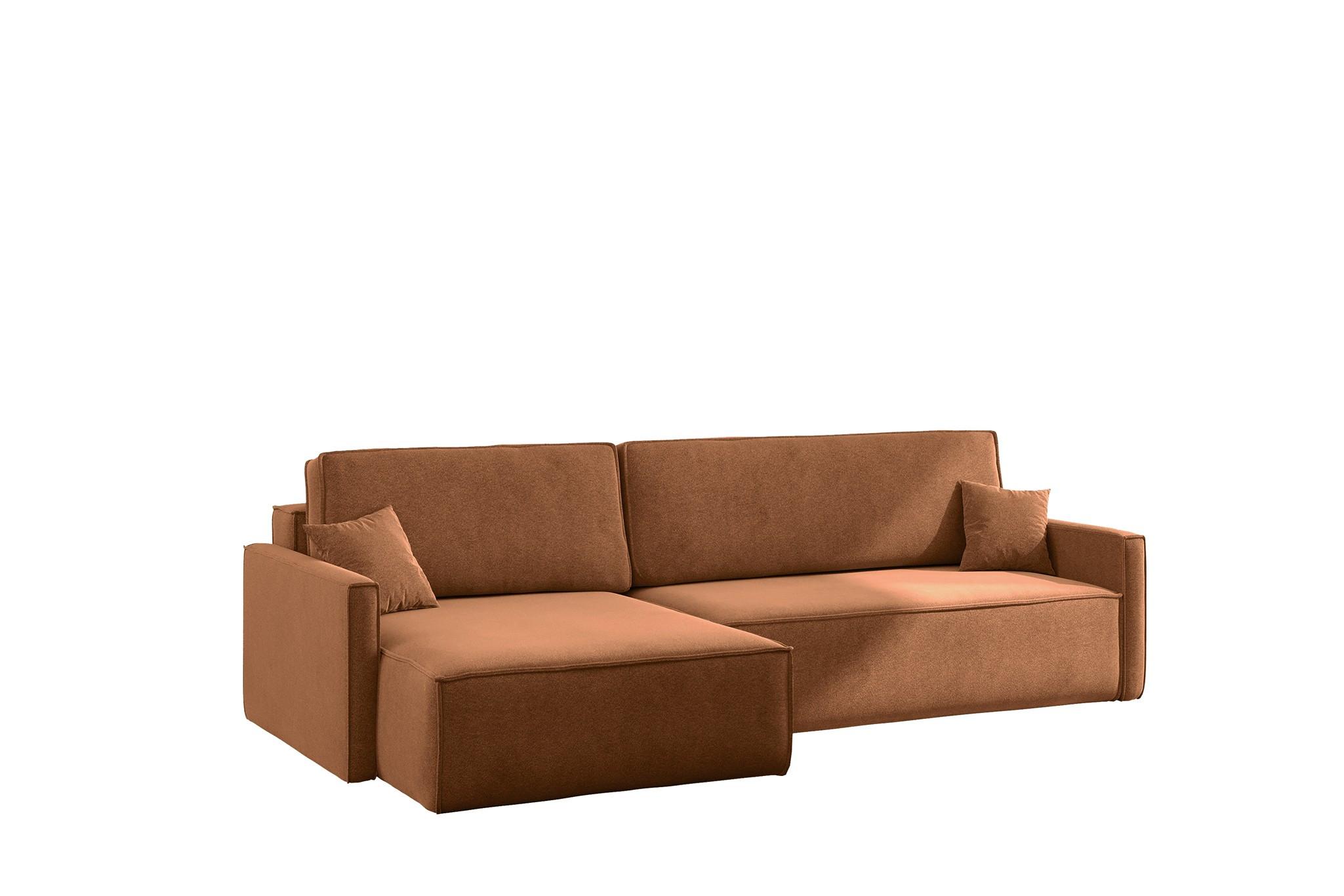 ECKSOFA Louis Salvador - Braun, Holzwerkstoff/Textil (250/142cm) - Fun Möbel