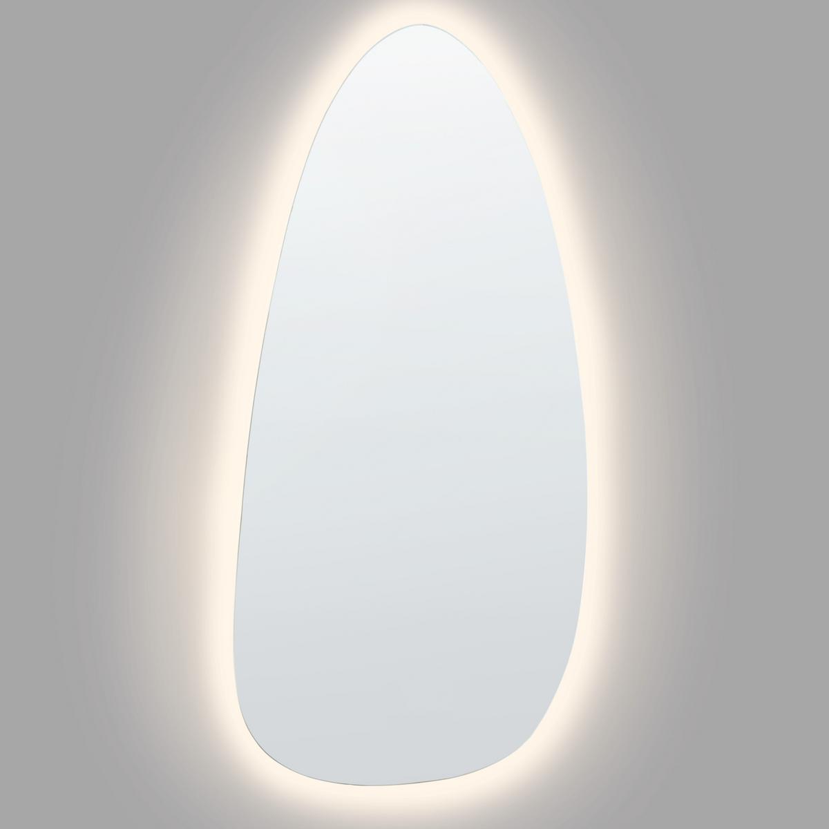 LED-BADEZIMMER-SPIEGEL 60/130 cm Silber Royer - Silberfarben, Glas (60/130/3cm) - Beliani