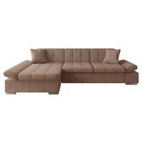 ECKSOFA Montana, Seite: Links - Cappuccino, Holz/Textil (278/161cm) - MIRJAN24