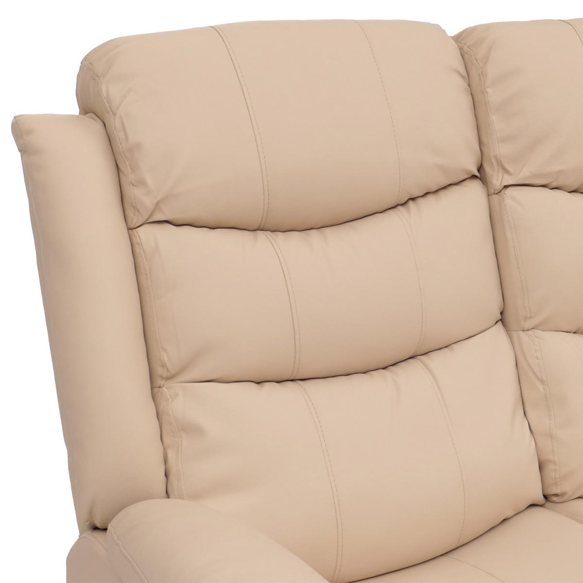 3ER KINOSESSEL Cremeweiß - Weiß, Textil (181/107/164cm) - MCW