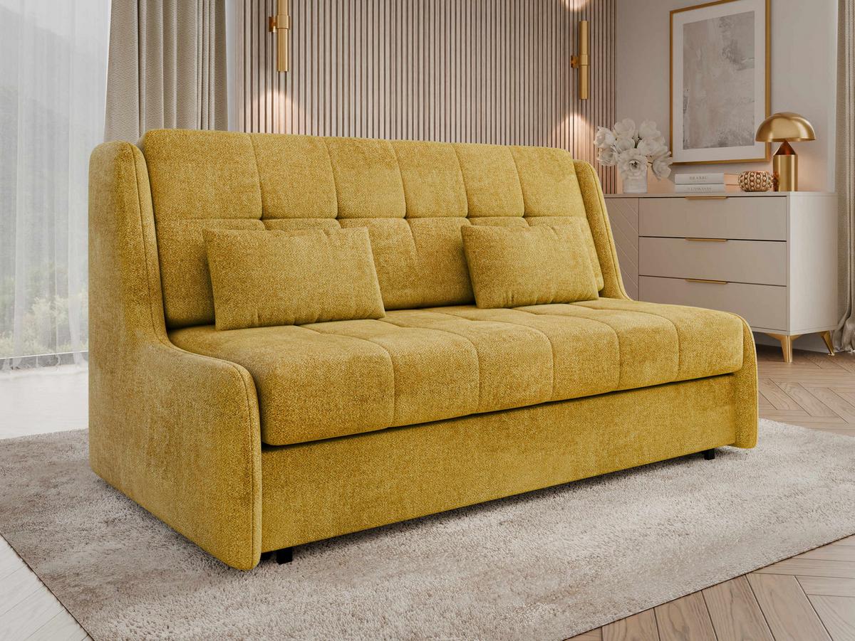 SCHLAFSOFA Viva Elite IV - Gelb/Schwarz, Holz/Metall (166/85/98cm) - MIRJAN24