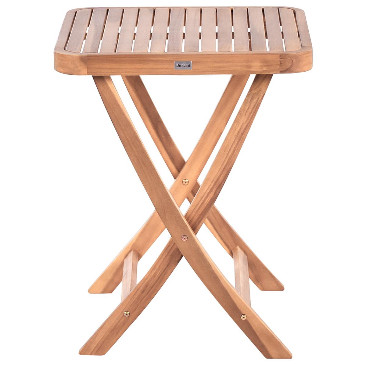 BISTRO-SET klappbar zertifiziertes Akazienholz Braun Calciano - Braun, Holz - Beliani