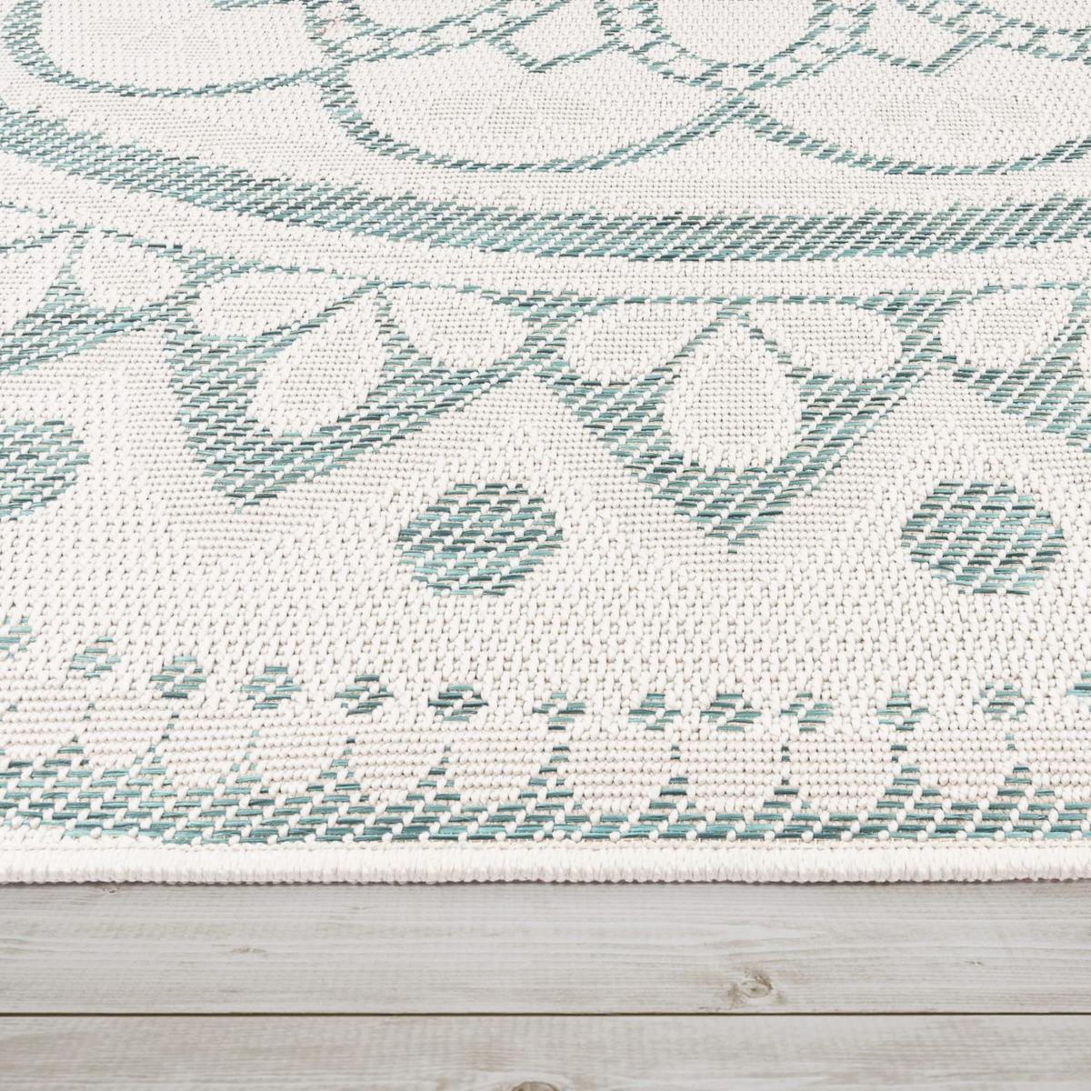 OUTDOORTEPPICH Marokkanisch Türkis 120 x 160 cm - Türkis, Kunststoff (120/160cm) - TT Home