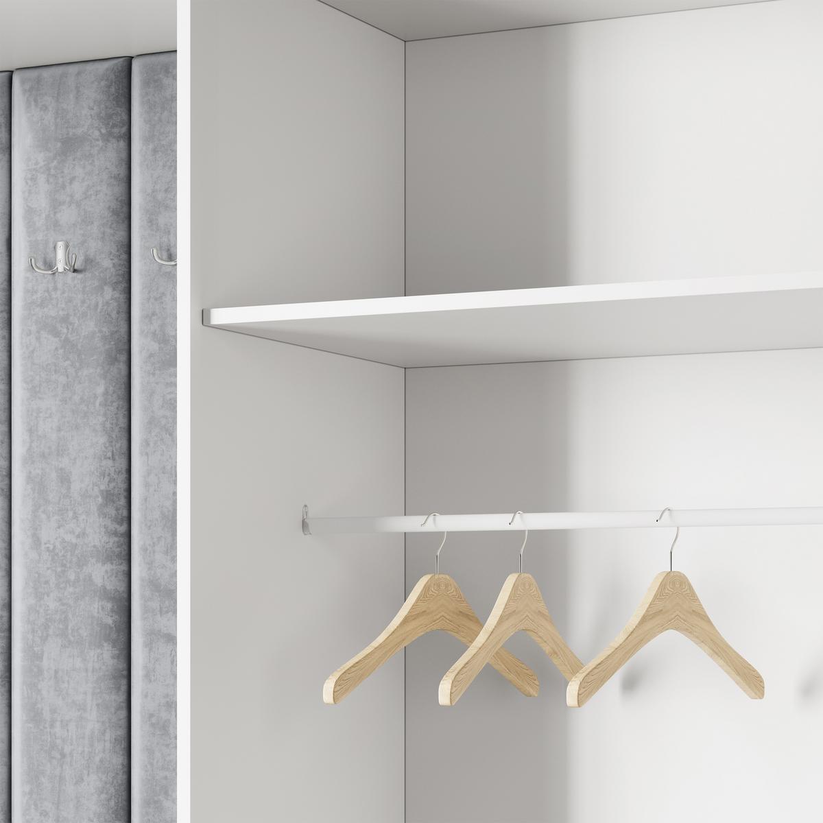 GARDEROBENSCHRANK REMA 150/240/60 cm Modern Eiche Wotan - Eiche Wotan/Hellgrau, Holzwerkstoff (150/240/60cm) - MASSENO