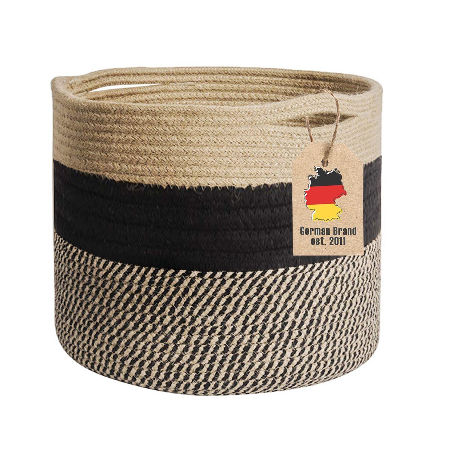 PFLANZKORB aus Baumwollseil 20 / 20 cm - Braun, Textil (20cm)