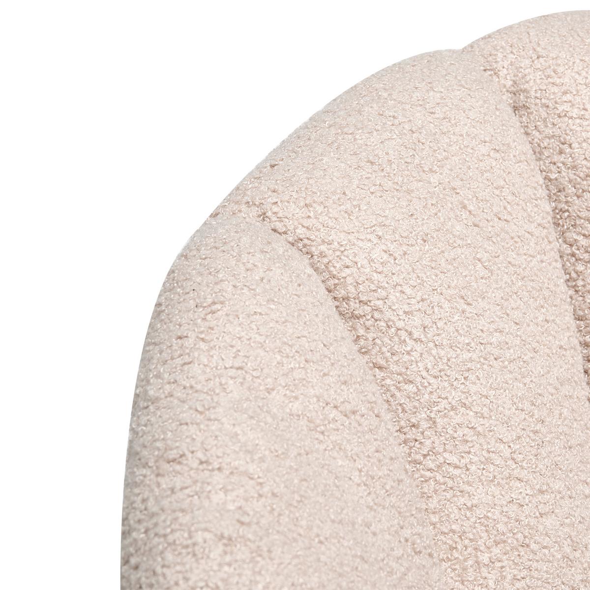 SCHREIBTISCHSTUHL Bouclé Beige Annabelle - Beige, Textil (66/81/39cm) - Beliani