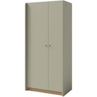 DREHTÜRENSCHRANK Alex für Jugenzimmer, mit 2 Türen, Eukalyptus - Eukalyptusholzfarben/Schwarz, Holzwerkstoff (90/195/52cm) - Beautysofa