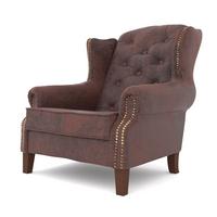CHESTERFIELD-SESSEL Anton Dunkelbraun Microfaser Vintageoptik - Dunkelbraun/Braun, Holz/Textil (102/102/93cm) - S-Style Möbel