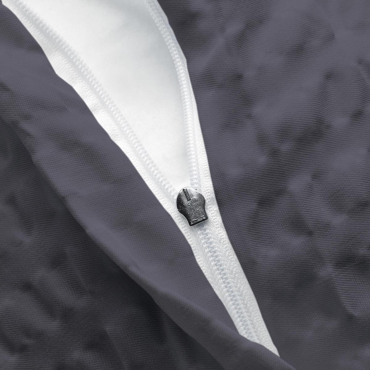 BETTWÄSCHE Meline 135/200 cm + Kissenbezug 40/80 cm Anthrazit Seersucker 2er Set - Anthrazit, Textil (40/80cm) - Beautissu 