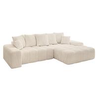 ECKSOFA Ottomane Rechts ENSI-L - 267x164x69 cm Beige - Beige, Holzwerkstoff/Kunststoff (164/267cm) - ALTDECOR
