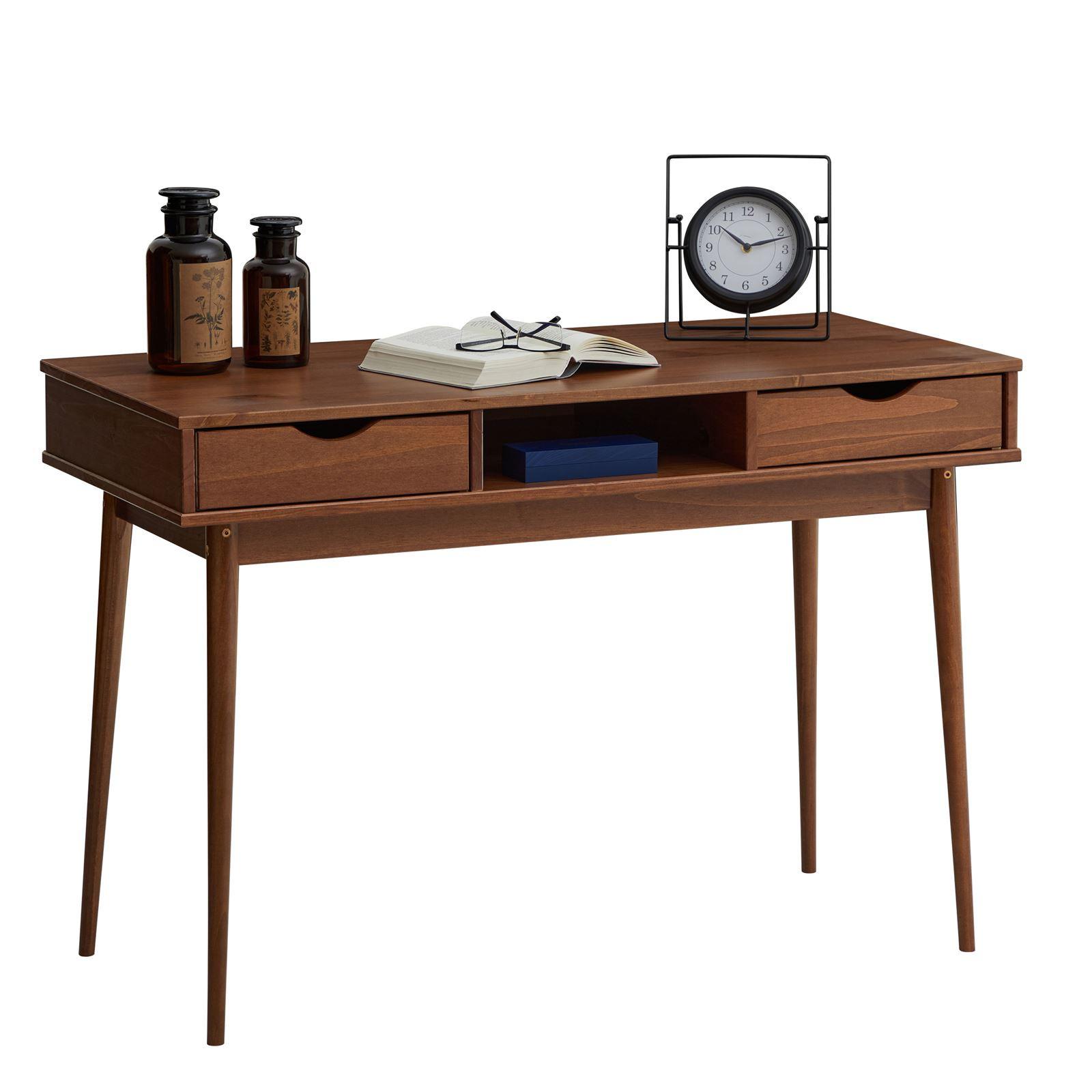 SCHREIBTISCH STEFANO - Kastanienfarben, Holz (50/110/75cm) - IDIMEX
