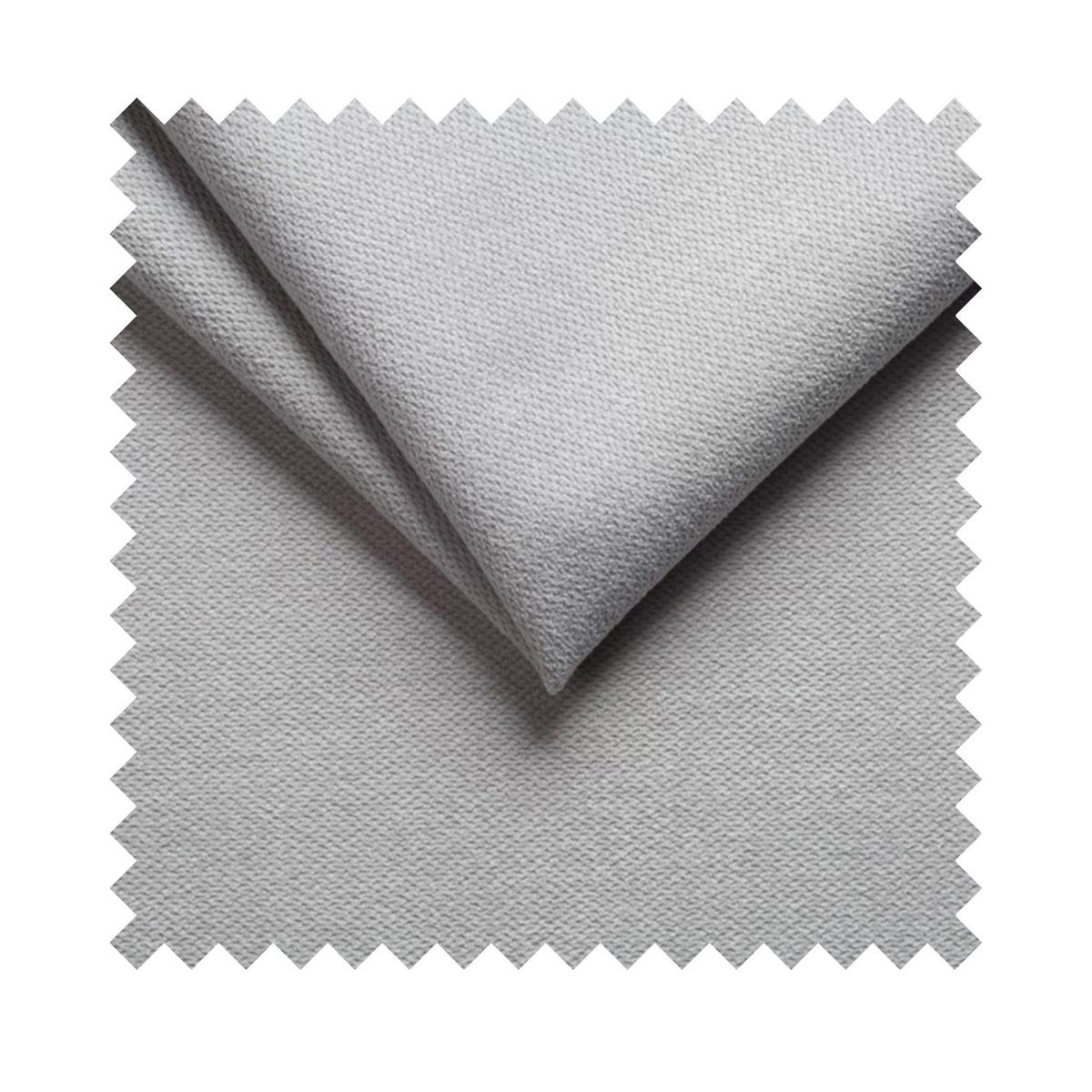 JUGENDBETT Calmmo Hellgrau mit Chenille-Bezug, Kopfteil rechts - Hellgrau, Textil (90/200cm) - Selsey